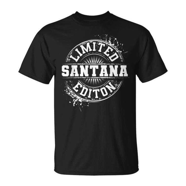 Santana Funny Surname Family Tree Birthday Reunion Gift Idea Unisex T-Shirt