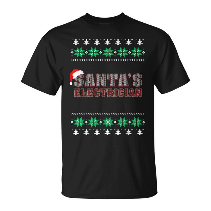Santa's Electrician Ugly Christmas Sweater T-Shirt
