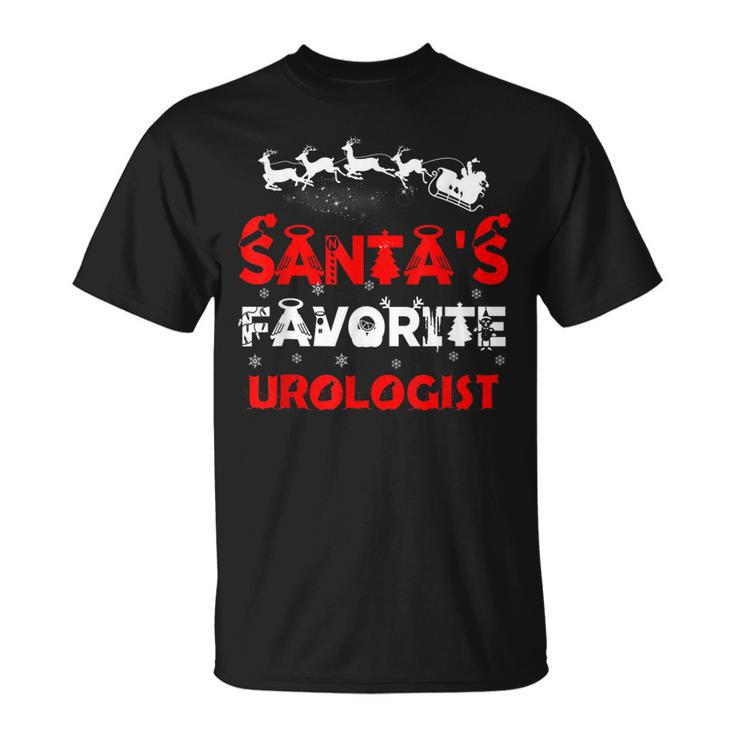 Santas Favorite Urologist Funny Job Xmas Gifts  Unisex T-Shirt