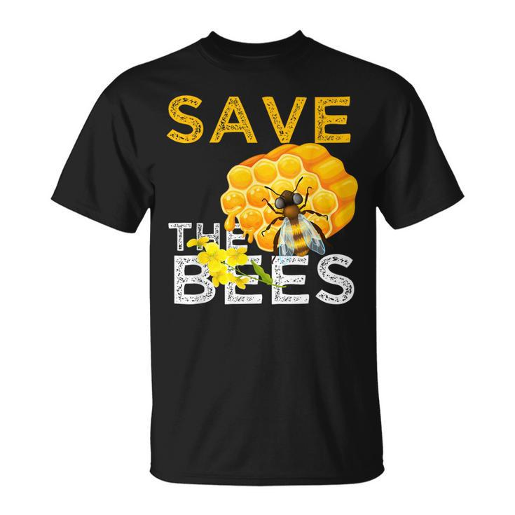 Savethe Bees Keeper Climatechange Flowers And Bees Themes Unisex T-Shirt