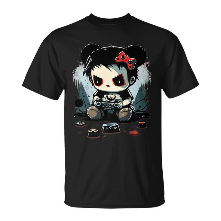 Scary Gaming Girl Video Game Online Gamer Computer Halloween   Unisex T-Shirt