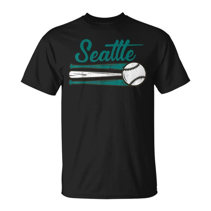 Seattle Baseball Vintage Distressed  Met At Gameday  Unisex T-Shirt