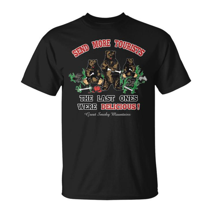 Send More Tourists Great Smoky Mountain Bear Souvenir T-shirt
