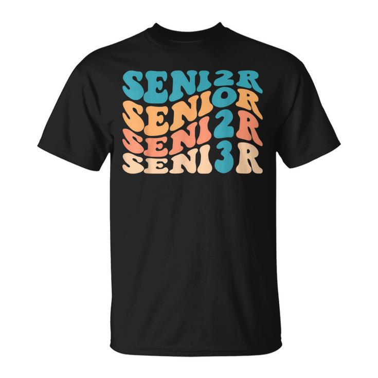 Senior 2023 Class Of 2023 Retro Groovy Seniors Graduation 23 Unisex T-Shirt