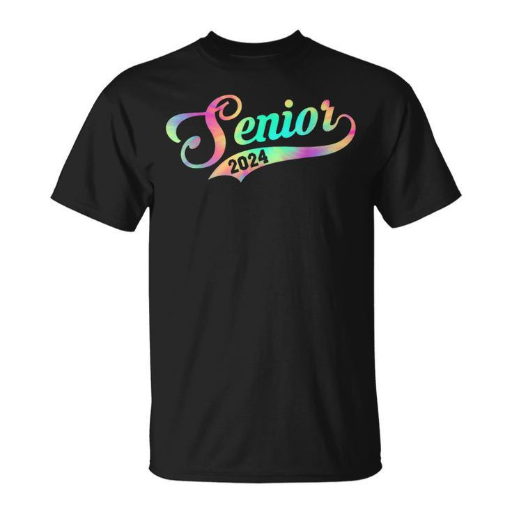 Senior 2024 Class Of 2024 Seniors Graduation 24 Tie Dye Unisex T-Shirt
