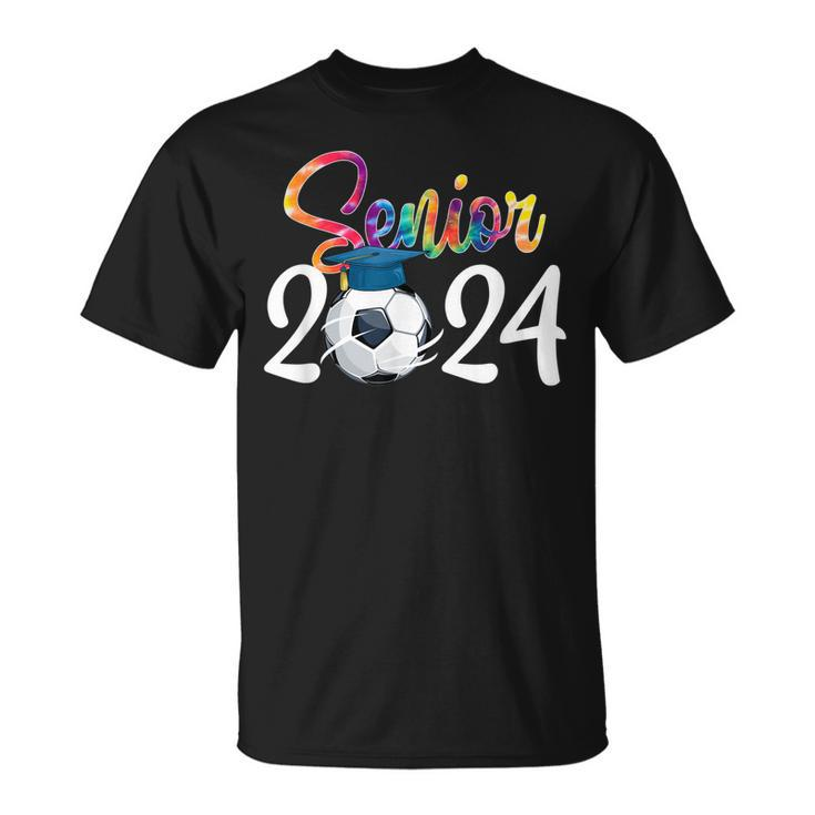 Senior 2024 Soccer Tie Dye Class Of 2024 Football Graduation Unisex T-Shirt