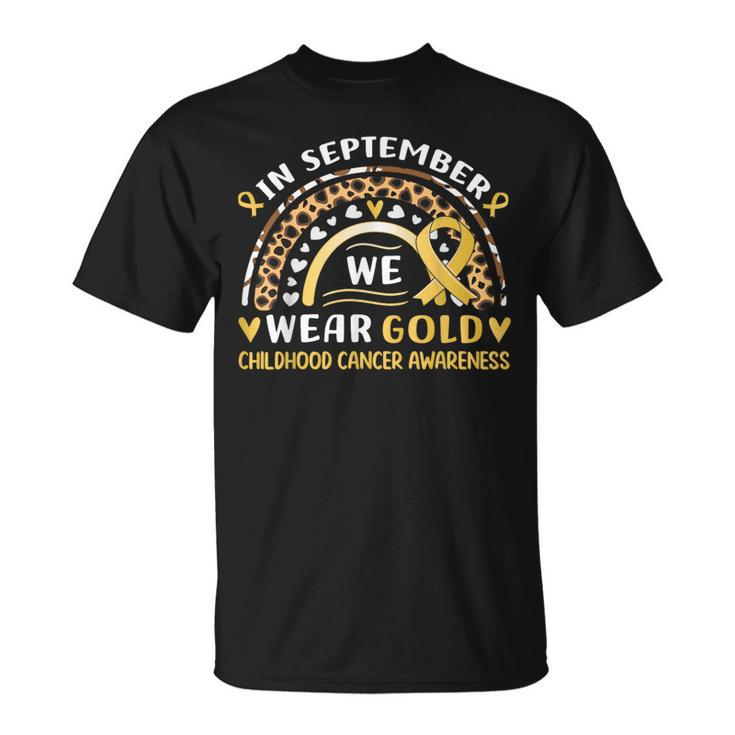 In September We Wear Gold Childhood Cancer Awareness T-Shirt