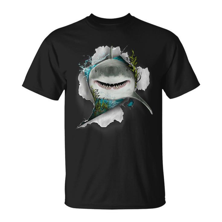 Shark Great White Shark Deep Sea Fishing Funny Shark  Unisex T-Shirt