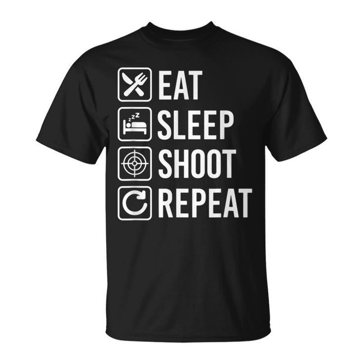 Shoot Eat Sleep Repeat Marksmanship T-Shirt