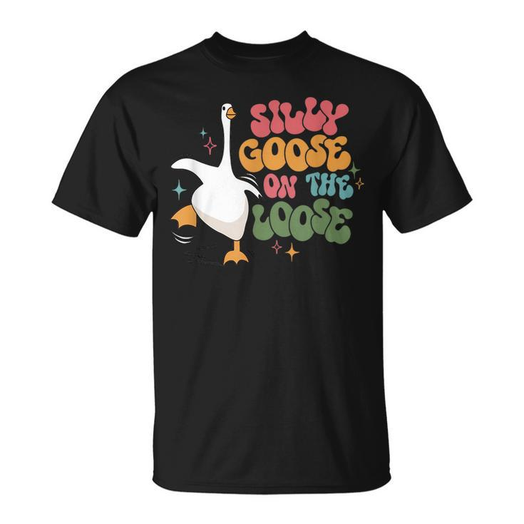 Silly Goose On The Loose Retro Groovy Silly Goose Club Unisex T-Shirt