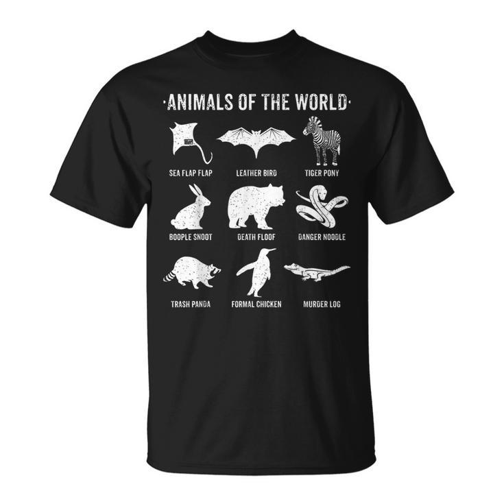 Simmple Vintage Humor Funny Rare Animals Of The Worlds Animals Funny Gifts Unisex T-Shirt