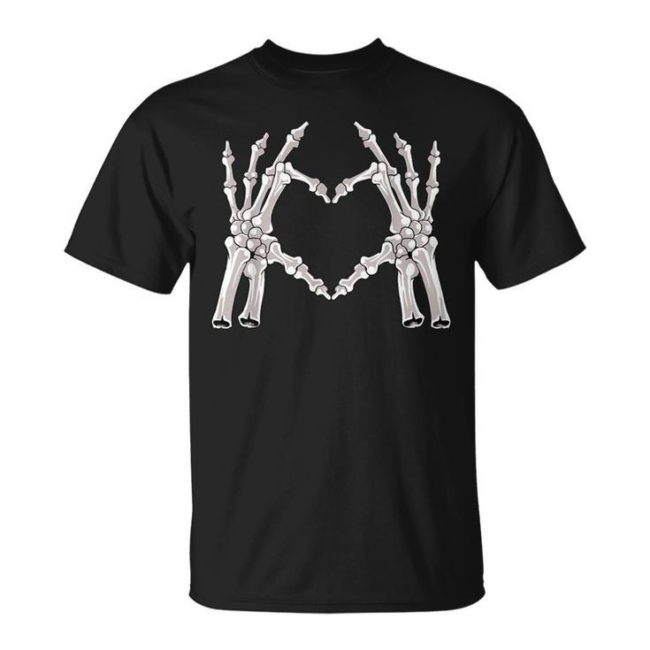 Skeleton Hands Form A Heart  Unisex T-Shirt