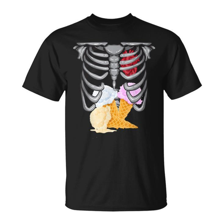 Skeleton Ice Cream | Cute Spooky Sweet Tooth Gift  Unisex T-Shirt