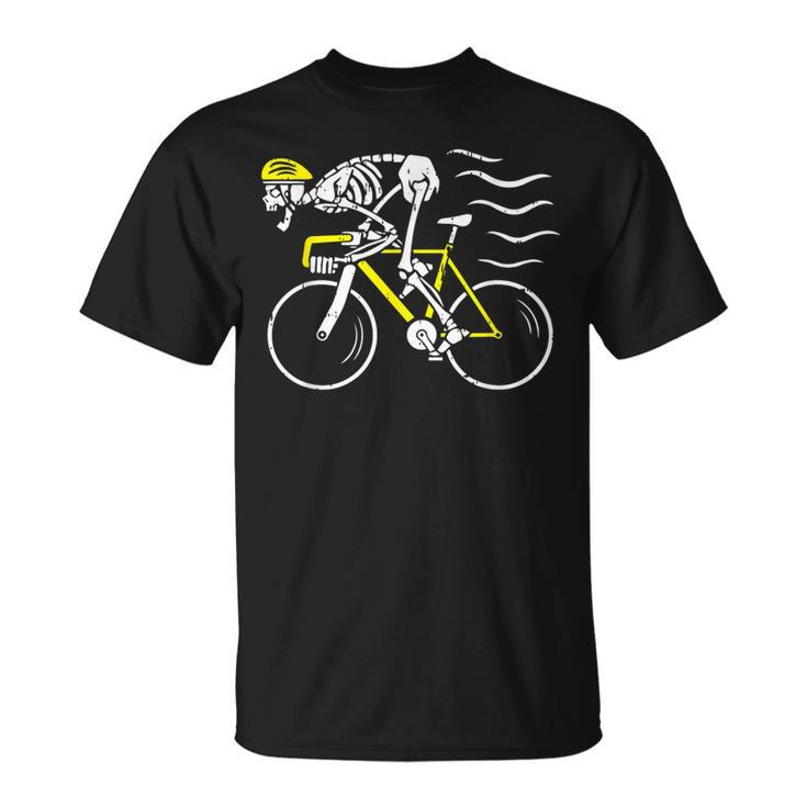 Skeleton Riding Bicycle Halloween Costume Cycling Biking T-Shirt