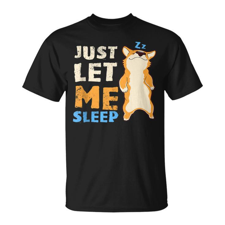 Sleeping Corgi Dog Sleep Pajamas  Unisex T-Shirt