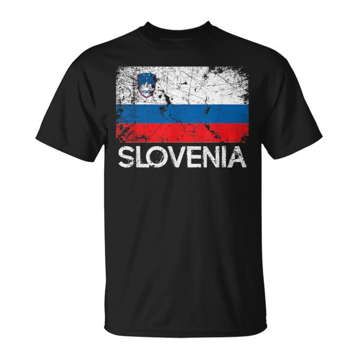 Slovenian Flag  | Vintage Made In Slovenia Gift Unisex T-Shirt