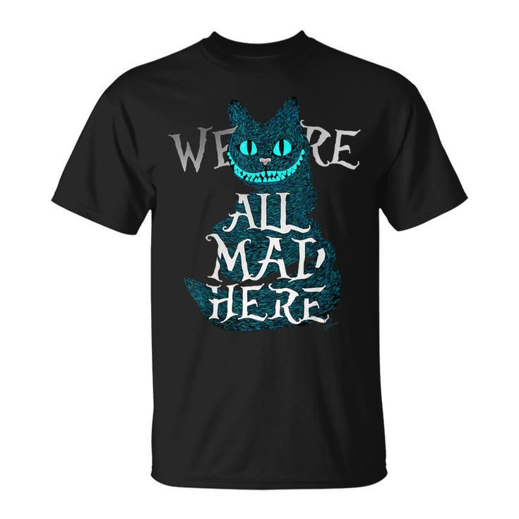 Smiling Cat We Are All Mad Here Cat T-Shirt