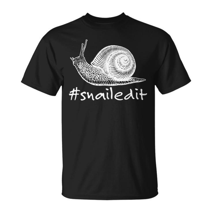 Snailed It Pet Snail Malacologist T-Shirt