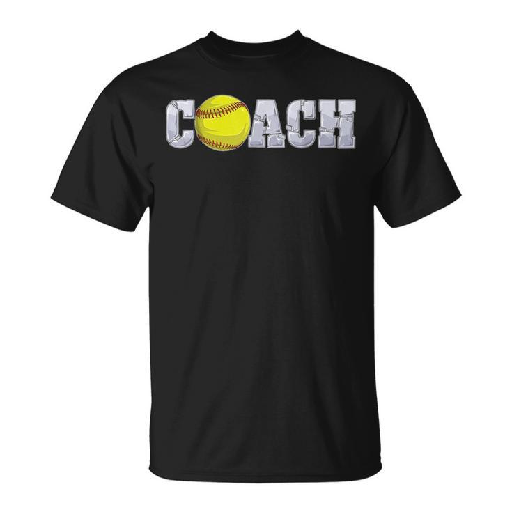 Softball Coach Coaching Assistant Coach Softball Team Men  Unisex T-Shirt