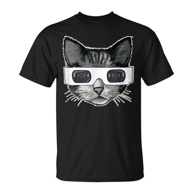 Solar Eclipse Cat Wearing Solar Eclipse Glasses T-Shirt