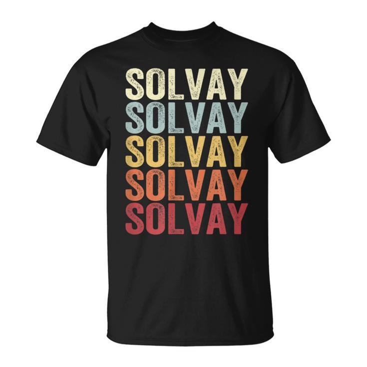 Solvay New York Solvay Ny Retro Vintage Text T-Shirt