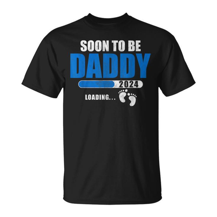 Soon To Be Daddy 2024 Est 2024 Fathers Day First Time Dad T-shirt