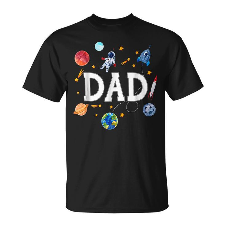Space Dad Outer Space Crew Astronaut Funny Fathers Day 2023  Gift For Women Unisex T-Shirt