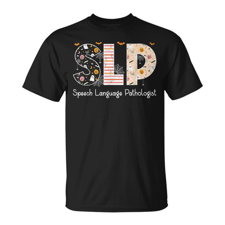 Speech Language Pathology Halloween Slp Speech Pathologist T-Shirt