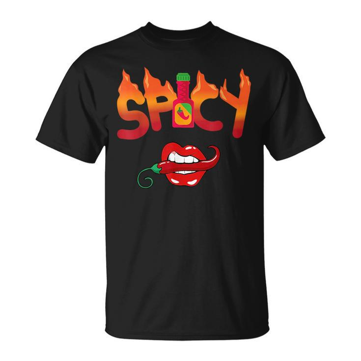 Spicy Cute Funny Hot Sauce Unisex T-Shirt