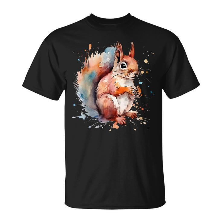 Squirrel Watercolor T-Shirt