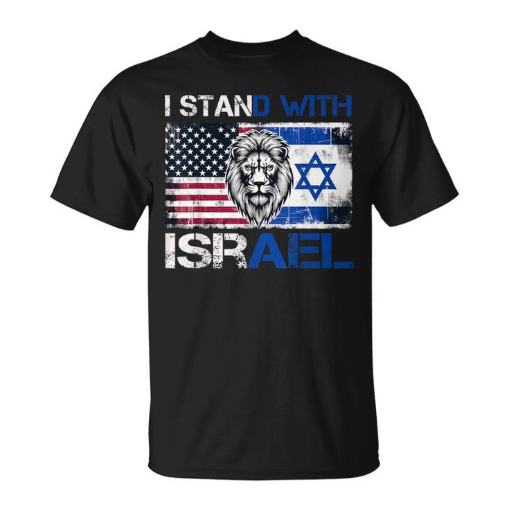 I Stand With Israel Us Support Lion Love Israeli Brotherhood T-Shirt