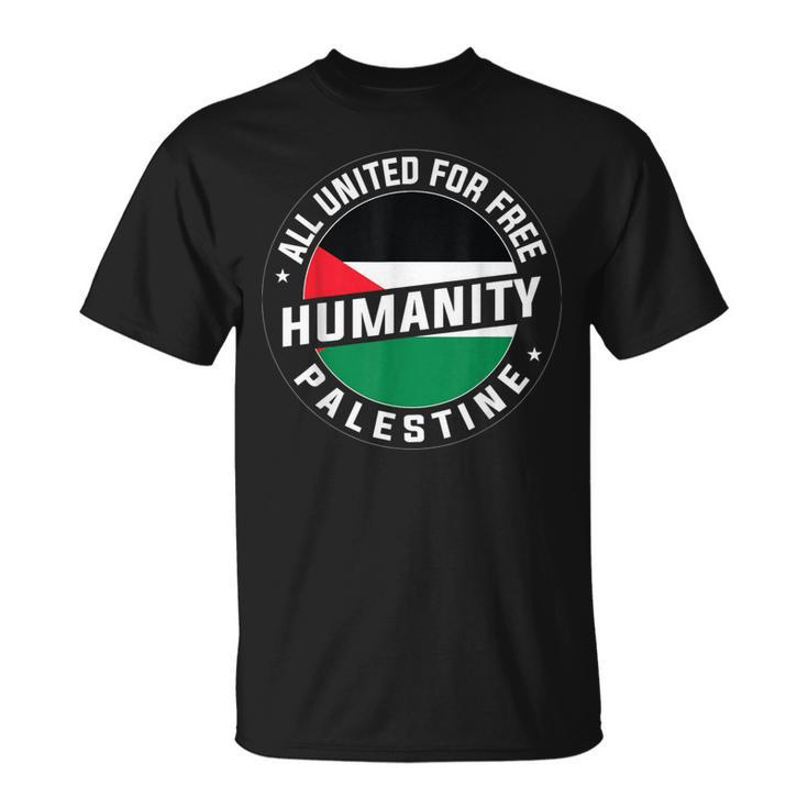 Stand With Palestine Free Palestine Peace Love Flag T-Shirt
