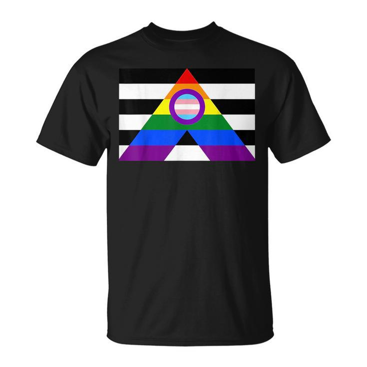 Straight Ally Pride Flag Gay Transgender Intersex Lgbtq  Unisex T-Shirt