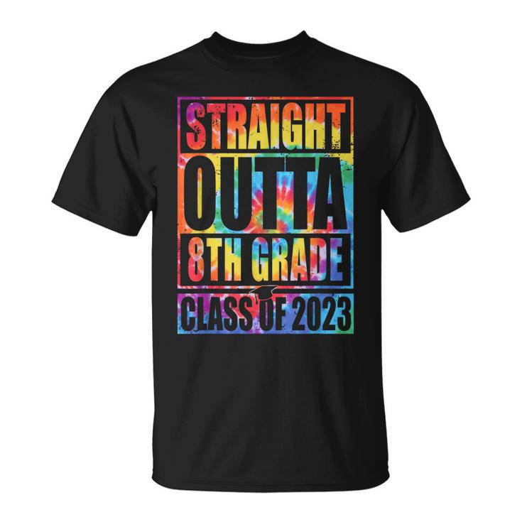 Straight Outta 8Th Grade Graduation Class Of 2023 Tie Dye  Unisex T-Shirt