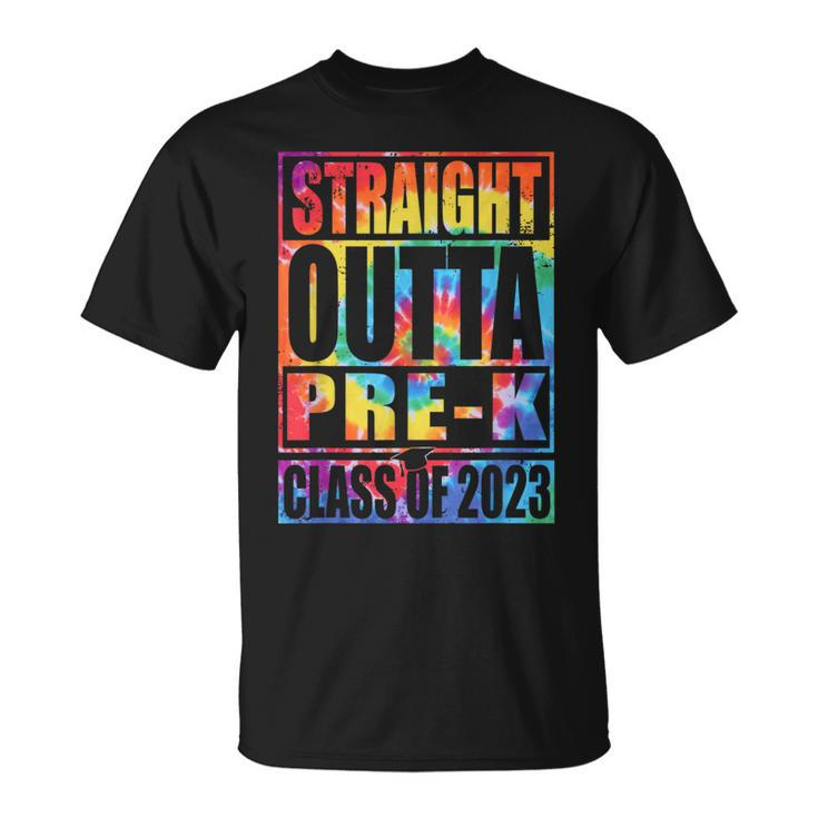 Straight Outta Pre-K Graduation Class Of 2023 Tie Dye Gift  Unisex T-Shirt