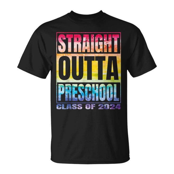 Straight Outta Preschool School Class 2024 School Graduation  Unisex T-Shirt