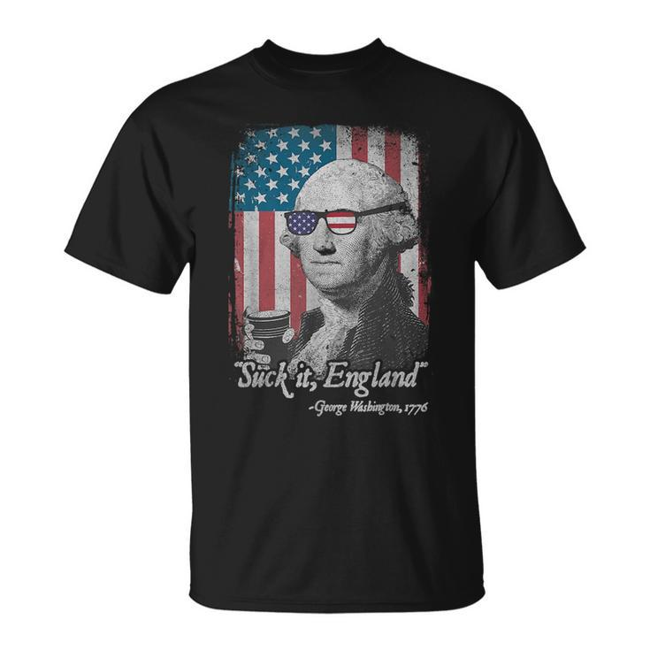 Suck It England 4Th Of July George Washington 1776 T-shirt
