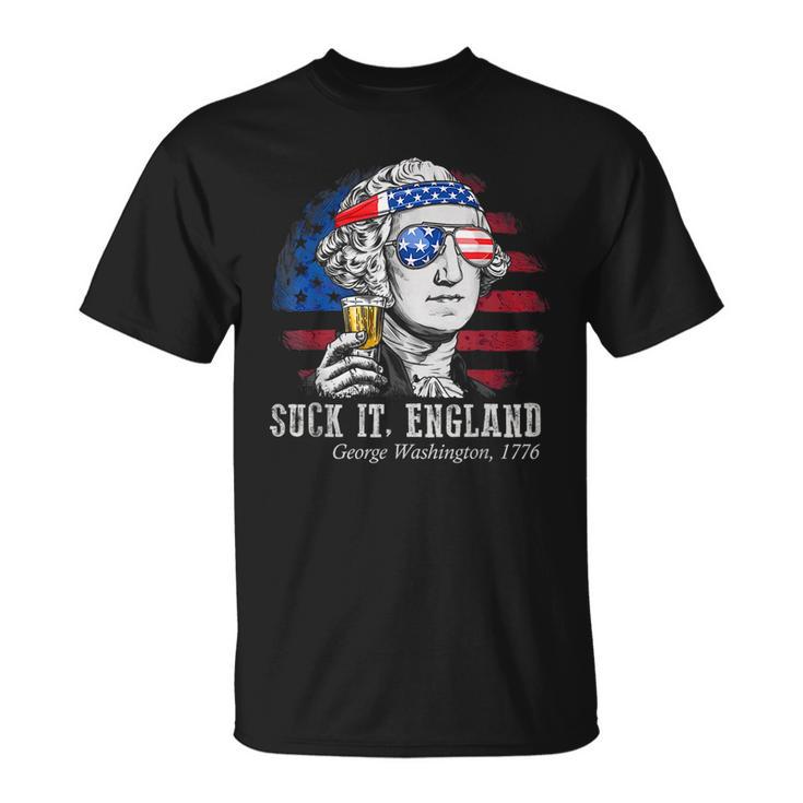 Suck It England Funny 4Th Of July George Washington 1776 Unisex T-Shirt