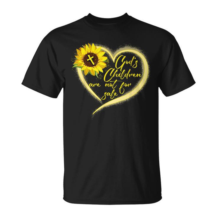 Sunflower Gods Children Are Not For Sale Fun Gods Children  Sunflower Gifts Unisex T-Shirt