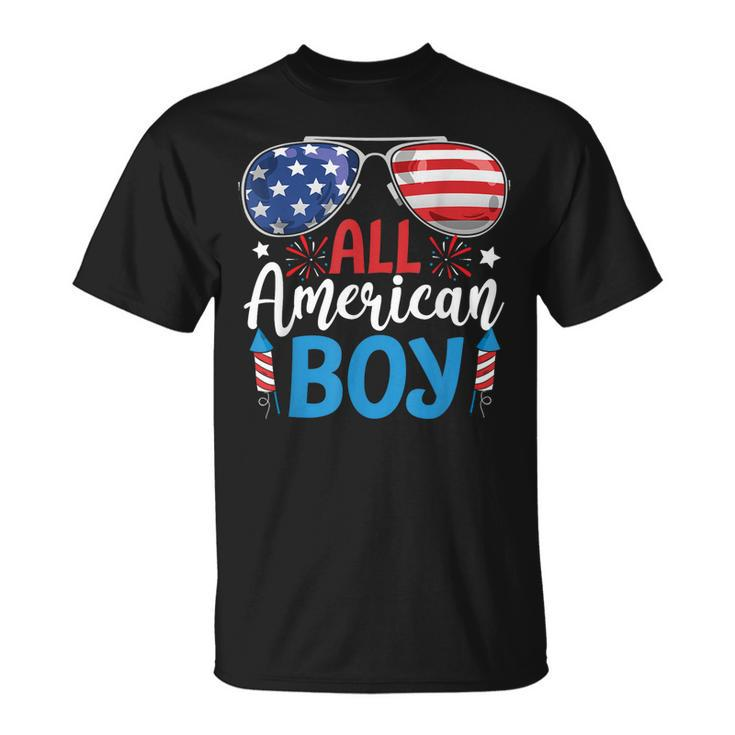 Sunglasses Stars Stripes All American Boy Freedom Usa  Unisex T-Shirt