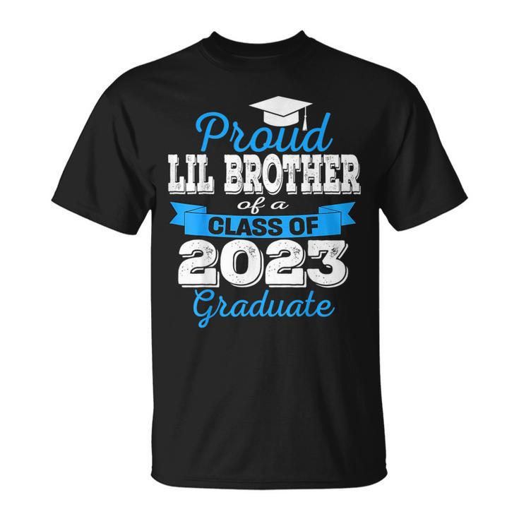 Super Proud Lil Brother Of 2023 Graduate Family College Unisex T-Shirt