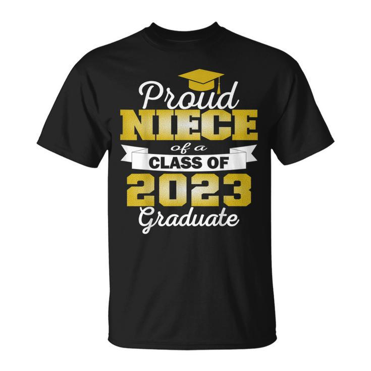 Super Proud Niece Of 2023 Graduate Awesome Family College Unisex T-Shirt