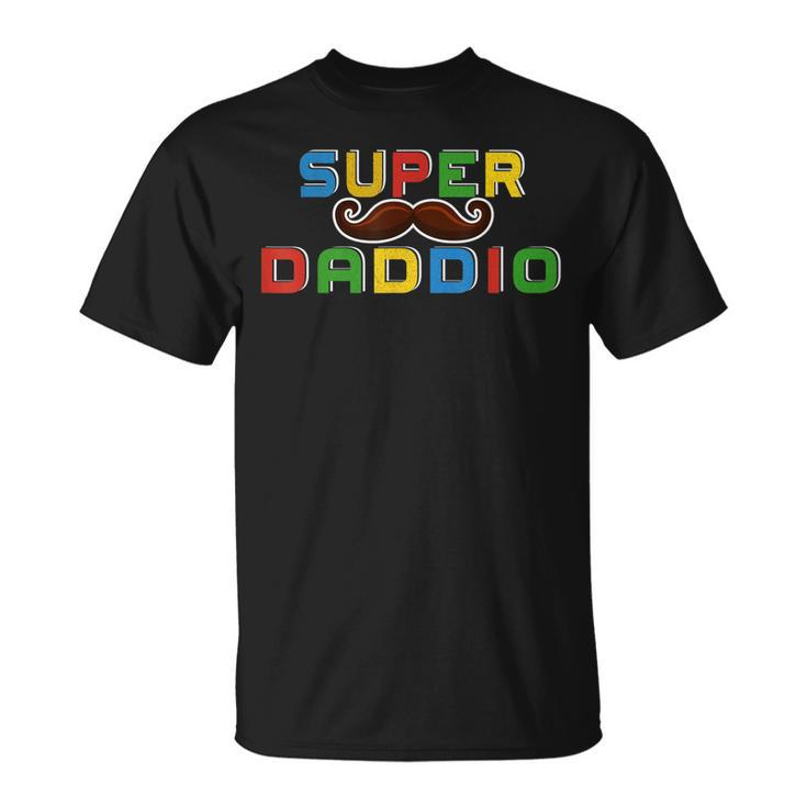 Superdaddio Dad Papa Daddy  Funny For Father Lovers Game  Unisex T-Shirt
