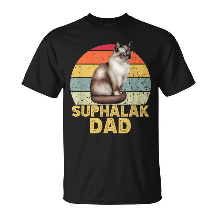 Suphalak Cat Dad Retro Vintage Cats Lover & Owner T-Shirt