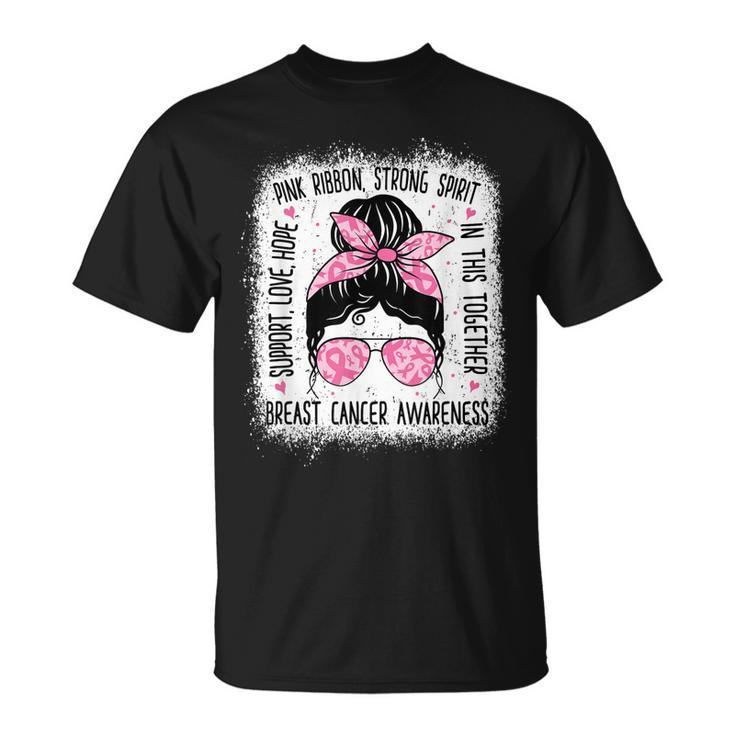 Support Fighter Survivor Warrior Breast Cancer Awareness  Unisex T-Shirt