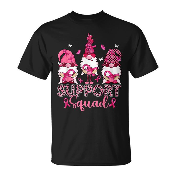 Support Squad Gnome Pink Warrior Breast Cancer Awareness  Breast Cancer Awareness Funny Gifts Unisex T-Shirt