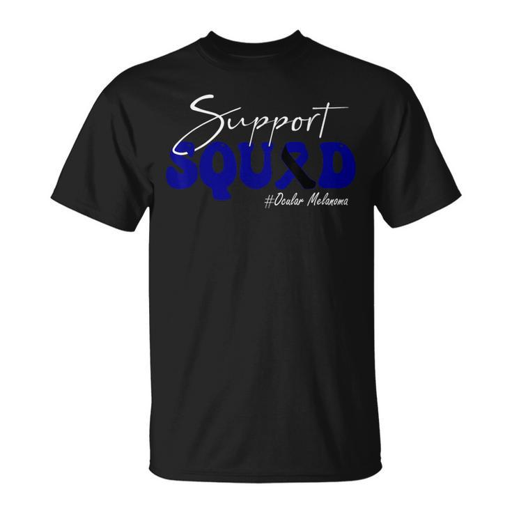 Support Squad Ocular Melanoma Awareness  Black & Navy  Unisex T-Shirt