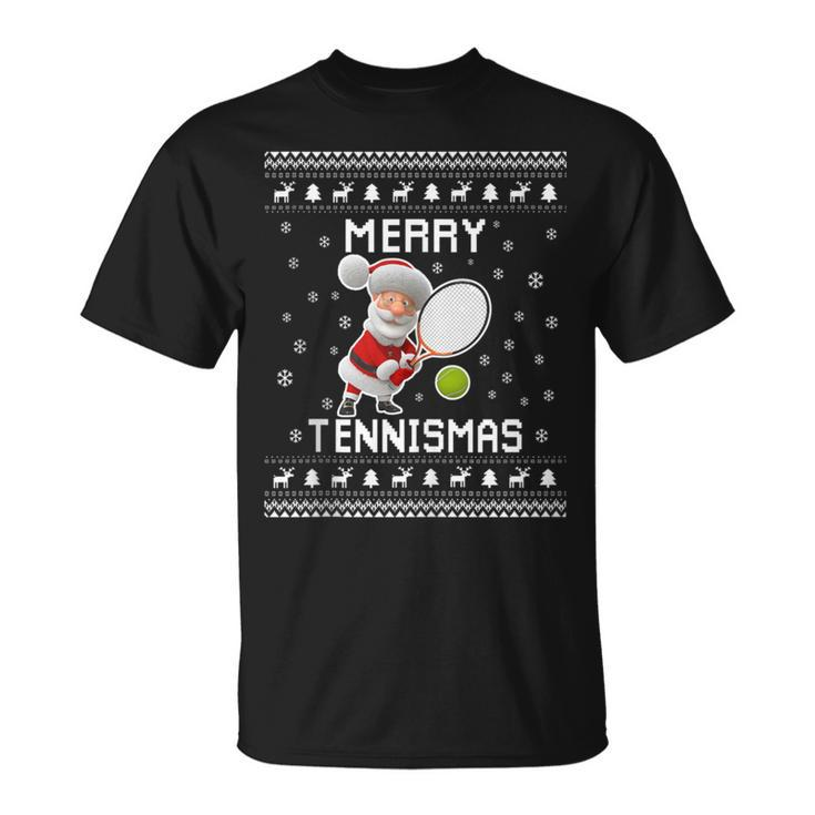 Tennis Ugly Christmas Sweater For Tennis Lovers T-Shirt