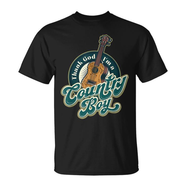 Thank God Im A Countryboy Country Music Hat Cowgirl Band Unisex T-Shirt