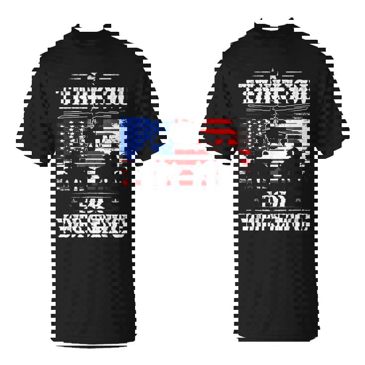 Thank You For Your Service Patriotic Veterans Day T-Shirt